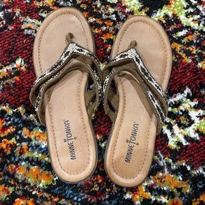 Minnetonka Beaded Sandals